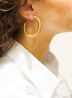 LOTT.gioielli Creole earrings THREATED CREOLE LARGE, Color: GOLD (Image 1)