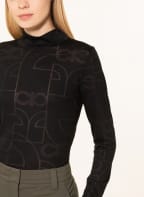 comma casual identity Long sleeve shirt, Color: BLACK (Image 1)