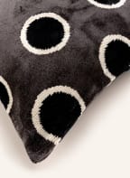 PROFLAX Velvet decorative cushion cover JUMA, Color: BLACK/ WHITE (Image 1)