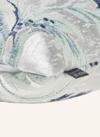 PROFLAX Decorative cushion cover NOBEL, Color: ECRU/ LIGHT GREEN/ DARK BLUE (Image 1)