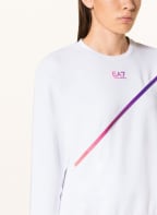 EA7 EMPORIO ARMANI Sweatshirt, Color: WHITE/ NEON PURPLE (Image 1)