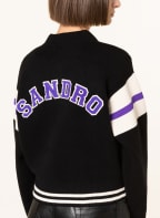 SANDRO Blouson, Farbe: SCHWARZ/ WEISS/ LILA (Bild 1)