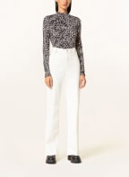 oui Long sleeve shirt, Color: BLACK/ WHITE (Image 1)