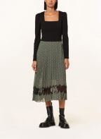 CLAUDIE PIERLOT Kleid TALI im Materialmix, Farbe: SCHWARZ/ OLIV/ WEISS (Bild 1)