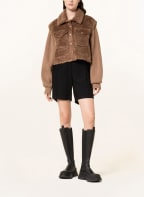 maje Strickjacke BELIA im Materialmix, Farbe: CAMEL (Bild 1)