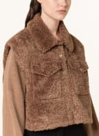 maje Strickjacke BELIA im Materialmix, Farbe: CAMEL (Bild 1)