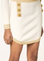 BALMAIN Knit skirt with glitter thread, Color: ECRU/ GOLD (Image 1)
