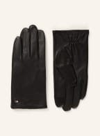 TOMMY HILFIGER Lederhandschuhe mit Touchscreen-Funktion in schwarz