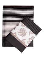 JOOP! Bettwäsche ORNAMENT STRIPE, Farbe: SCHWARZ/ TAUPE/ WEISS (Bild 1)