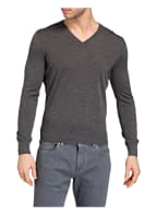 ZEGNA Cashmere-Pullover mit Seide, Farbe: DUNKELGRAU (Bild 1)