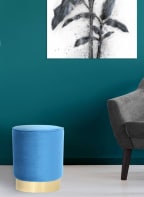 Kayoom Hocker NENA 110, Farbe: BLAU (Bild 1)
