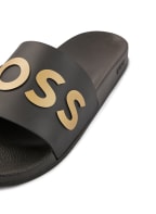 BOSS Pantoletten BAY IT SLID RBLG, Farbe: SCHWARZ (Bild 1)