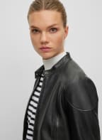 BOSS Lederjacke C SAFLIMA1, Farbe: SCHWARZ (Bild 1)