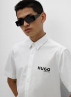 HUGO Kurzarm-Hemd EBOR, Farbe: WEISS (Bild 1)