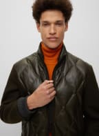 BOSS Lederjacke JOMIX, Farbe: DUNKELGRÜN (Bild 1)