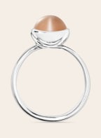 TAMARA COMOLLI Ring BOUTON SMALL aus 18K Weißgold mit Brauner Mondstein, Farbe: WEISSGOLD (Bild 1)