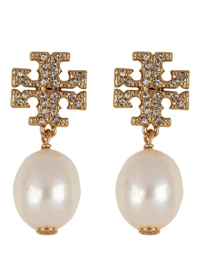 TORY BURCH Ohrhänger KIRA, Farbe: GOLD/ WEISS (Bild 1)