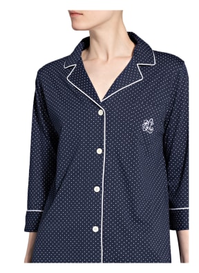 LAUREN RALPH LAUREN Nightgown with 3/4 sleeves , Color: DARK BLUE (Image 1)