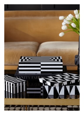 JONATHAN ADLER Storage box OP ART SMALL, Color: WHITE/ BLACK (Image 1)