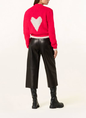 Grace Strickjacke mit Alpaka , Farbe: NEONPINK/ CREME (Bild 1)