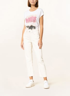 MARC AUREL T-Shirt mit Schmucksteinbesatz, Farbe: WEISS (Bild 1)