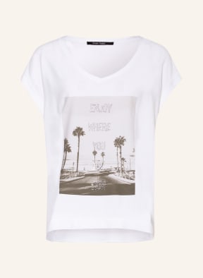 MARC AUREL T-Shirt im Materialmix , Farbe: WEISS/ GRAU (Bild 1)