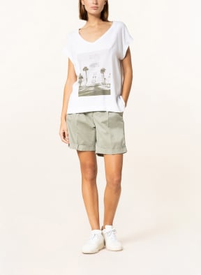 MARC AUREL T-Shirt im Materialmix , Farbe: WEISS/ GRAU (Bild 1)