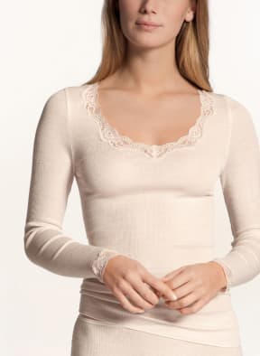 CALIDA Long sleeve shirt RICHESSE LACE with silk, Color: CREAM (Image 1)
