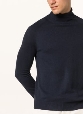 FALKE Turtleneck sweater in cashmere, Color: DARK BLUE (Image 1)