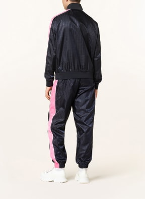 VALENTINO Bomber jacket with tuxedo stripes , Color: DARK BLUE/ NEON PINK/ WHITE (Image 1)