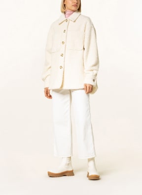 BLACK PALMS THE LABEL Oversized overshirt TOBY made of teddy, Color: ECRU (Image 1)