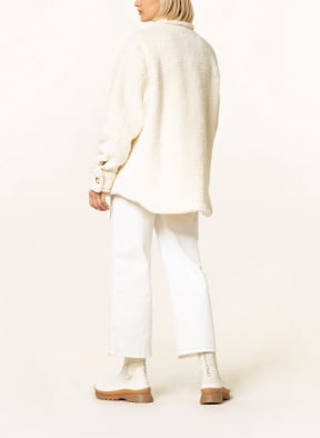BLACK PALMS THE LABEL Oversized overshirt TOBY made of teddy, Color: ECRU (Image 1)