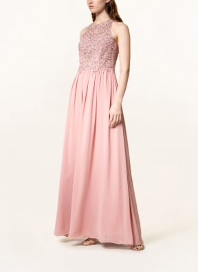 LAONA Evening dress with embroidery and decorative gem trim, Color: PINK (Image 1)