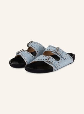 ISABEL MARANT Slides LENNYO, Color: LIGHT BLUE/ BLACK (Image 1)