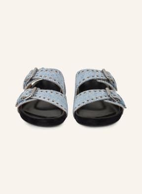 ISABEL MARANT Slides LENNYO, Color: LIGHT BLUE/ BLACK (Image 1)