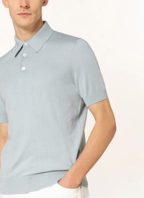 ZEGNA Strick-Poloshirt, Farbe: HELLBLAU (Bild 1)