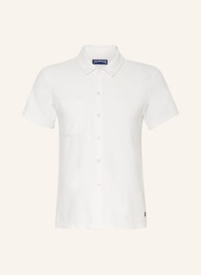 VILEBREQUIN Short-sleeved shirt slim fit in terry cloth, Color: WHITE (Image 1)