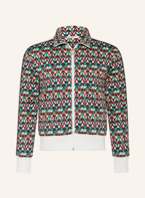 VALENTINO Sweat jacket with tuxedo stripes , Color: WHITE/ GREEN/ COGNAC (Image 1)