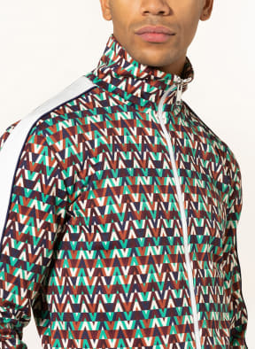 VALENTINO Sweat jacket with tuxedo stripes , Color: WHITE/ GREEN/ COGNAC (Image 1)