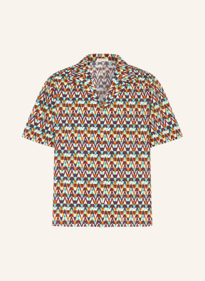 VALENTINO Resort shirt comfort fit, Color: LIGHT GREEN/ COGNAC/ DARK BLUE (Image 1)
