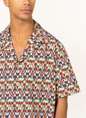 VALENTINO Resort shirt comfort fit, Color: LIGHT GREEN/ COGNAC/ DARK BLUE (Image 1)