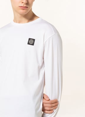 STONE ISLAND Tričko s dlouhým rukávem, Barva: BÍLÁ (Obrázek 1)