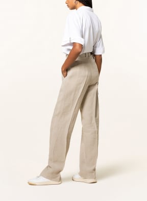 FABIANA FILIPPI Linen pants, Color: LIGHT GRAY/ BEIGE (Image 1)