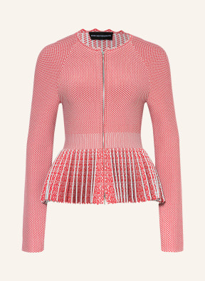 EMPORIO ARMANI Strickblazer, Farbe: ROT/ GRAU (Bild 1)