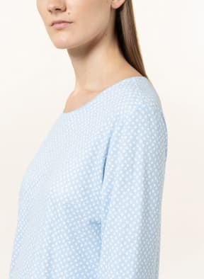mey 7/8 pajamas series EMELIE with 3/4 sleeves, Color: LIGHT BLUE/ WHITE (Image 1)