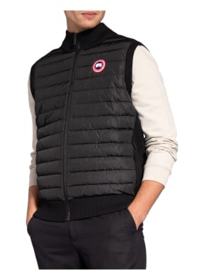CANADA GOOSE Down vest HYBRIDGE in mixed materials , Color: BLACK (Image 1)