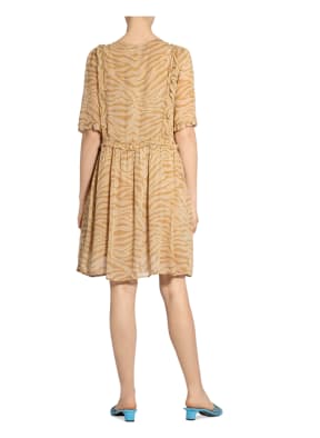 MOS MOSH Kleid MALISE mit 3/4-Arm und Rüschenbesatz, Farbe: BRAUN/ HELLBRAUN/ HELLGELB (Bild 1)