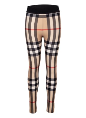 BURBERRY Leggings, Farbe: BEIGE/ SCHWARZ/ ROT (Bild 1)