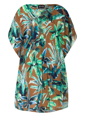 MARYAN MEHLHORN Kaftan HAVANA mit Seide, Farbe: COGNAC/ GRÜN/ BLAU (Bild 1)