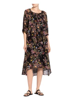 DRYKORN Kleid JOYEE mit 3/4-Arm, Farbe: SCHWARZ/ ORANGE/ ROSA (Bild 1)